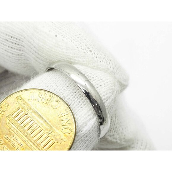 Tessler & Weiss Thin 3mm Wide Wedding Band Ring Platinum Size 10.25 - Picture 5 of 6